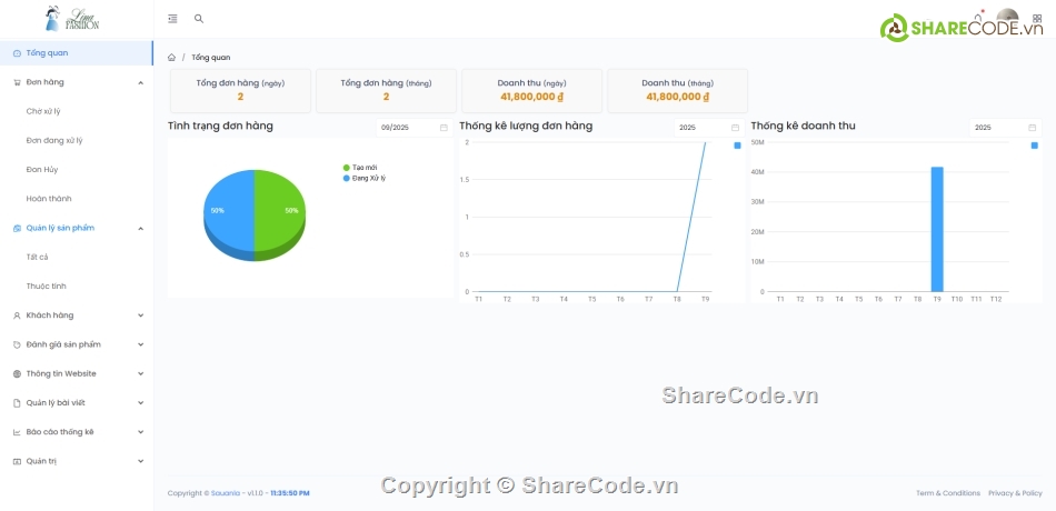 Website bán hàng thương mại điện tử,Website bán hàng,quản lý bán hàng,quản lý đơn hàng,website bán hàng,hệ thống bán hàng online